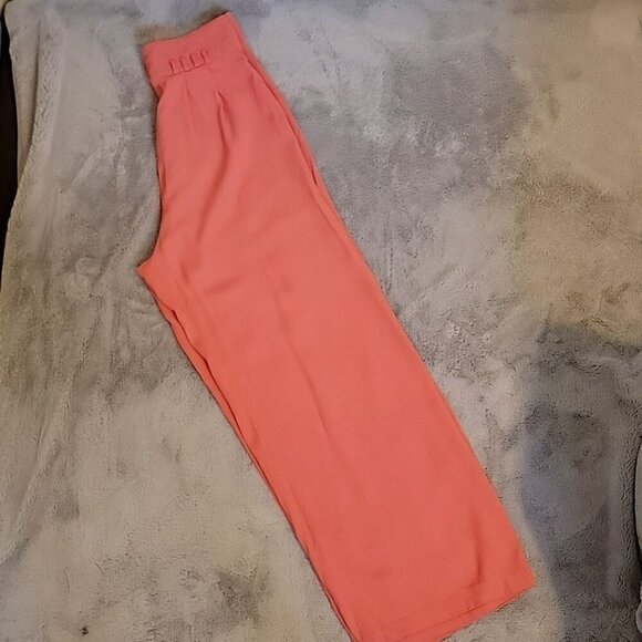 Cache Wide Leg Peach Pants Size 10 - Picture 6 of 7